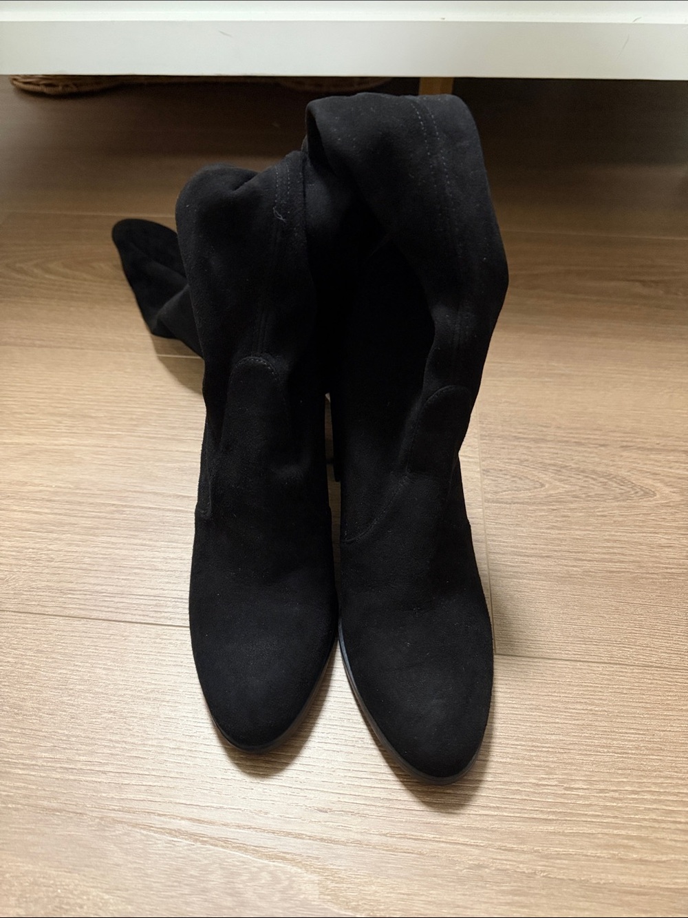 Stuart Weitzman Hiline Black Over-the-Knee Suede Boots